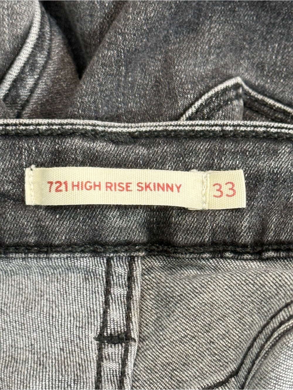 Levi's Black 721 High Rise Skinny Ripped Knee Jeans - Picture 9 of 14